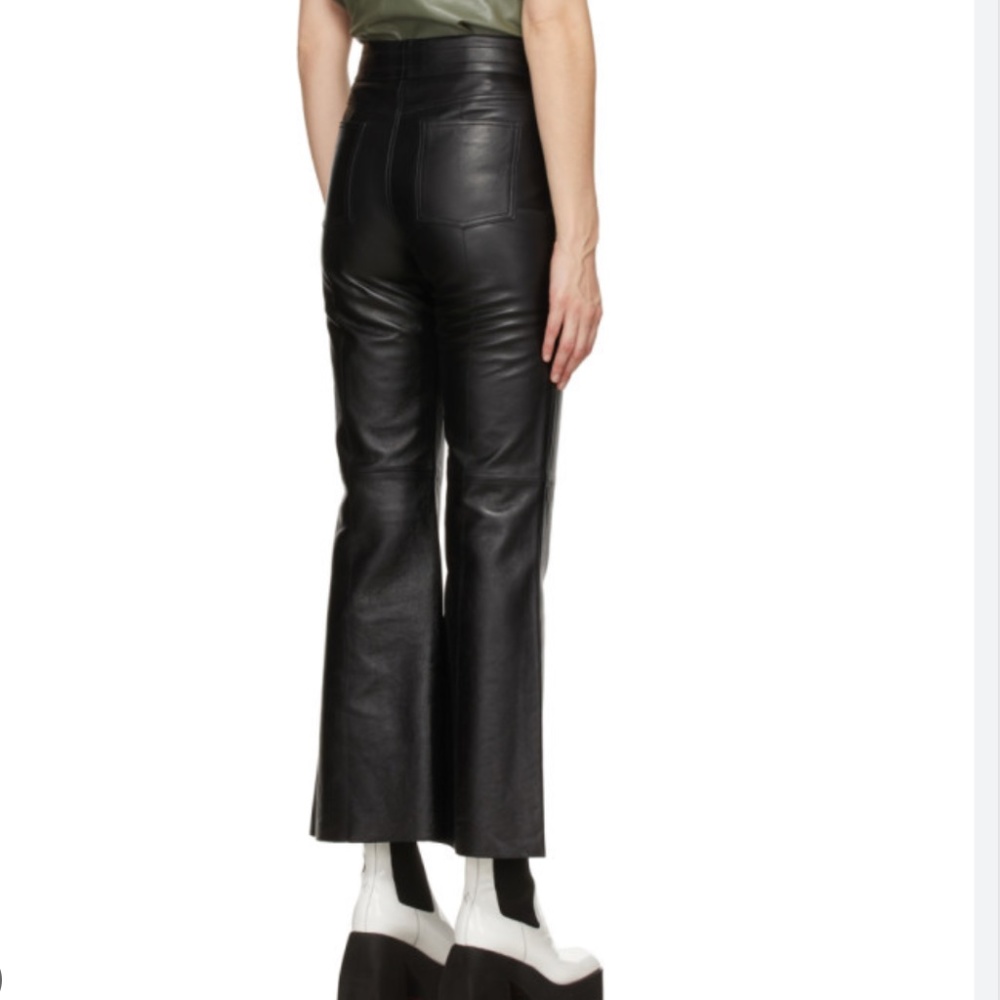NWT Stand Studio Black Leather Eudora Pants size 36 - Picture 4 of 9